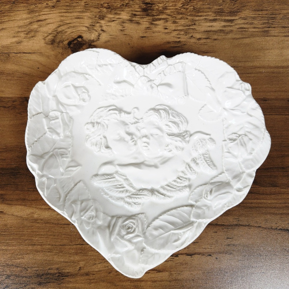 Vintage Cherub‎ Heart Plate Italy